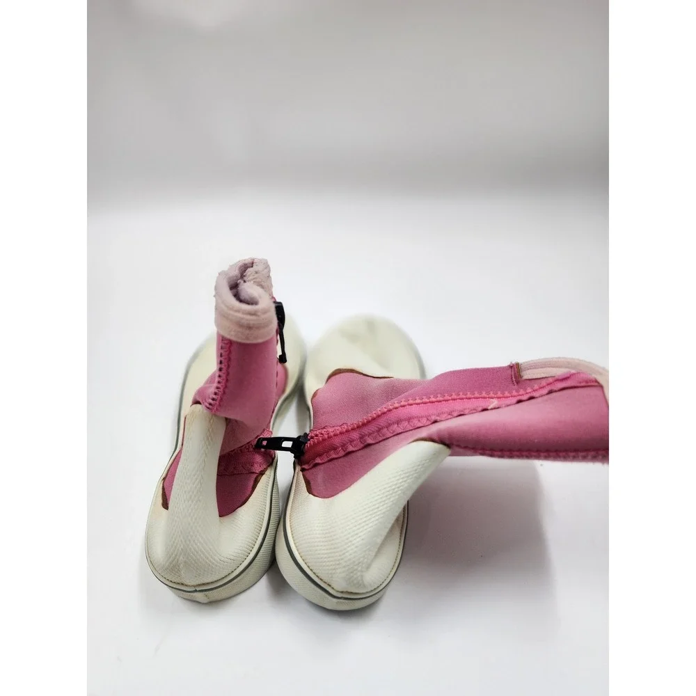 TUSA Pink Cream Neoprene Scuba Dive Boots Zippered Water Shoes Size 5 USVintage